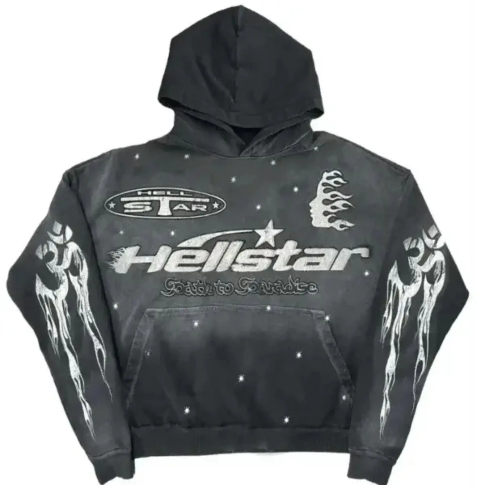 black hellstar hoodie racer - TikTok Shop