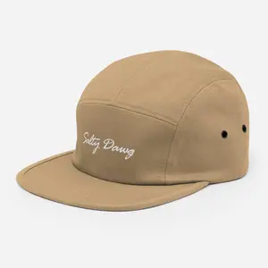 Salty Dawg Five Panel Cap - Cotton, Low Profile, Nylon Strap Clip Closure, Soft-Structured Design, Features "Salty Dawg" Text