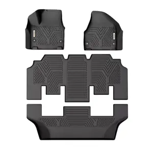 YINTATECH 3 Rows Floor Mats All Weather Floor Liners for 2017-2025 Chrysler Pacifica Bucket Seats TPE Mat Set