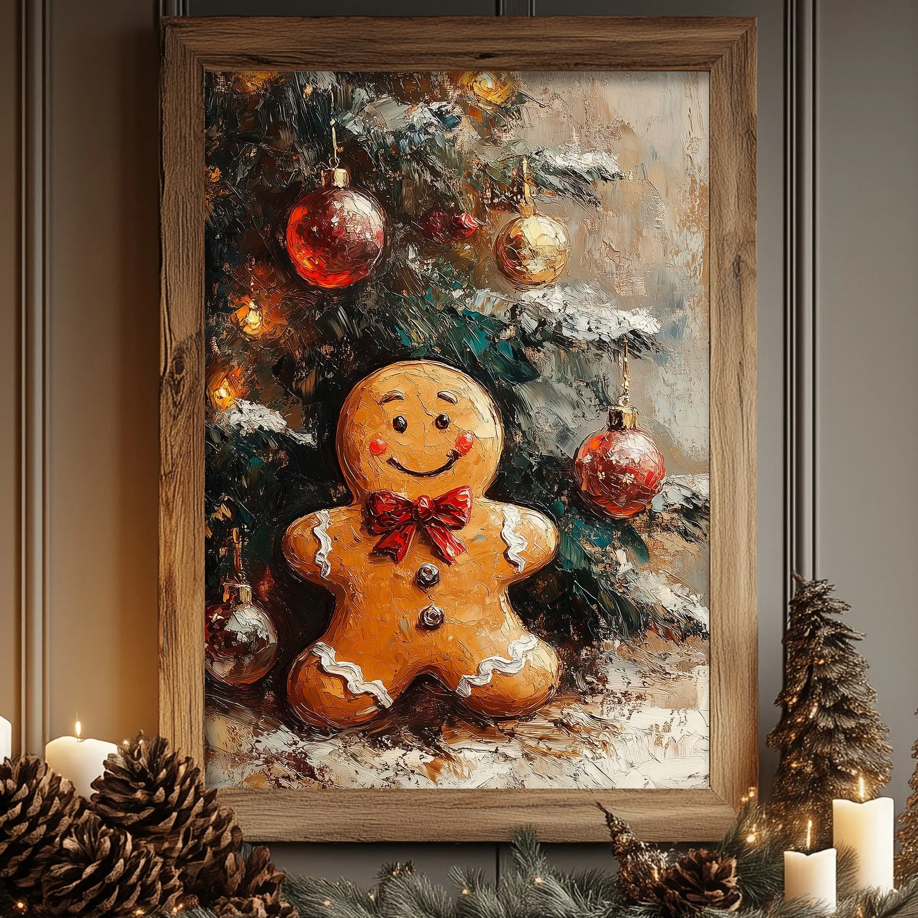 Gingerbread Man Christmas Print