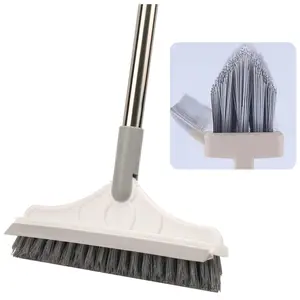 Hard Bristle Floor Brush, Gap Cleaning Brush for Bathroom, Wall Corner Toilet Tile Cleaner, Glass Squeegee Scraper, Dustpan Set