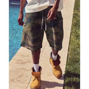 Hollister At-The-Knee Camo Baggy Fleece Shorts