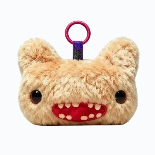 MINISO x Fuggler x JAKA Plush Coin Purse Keychain – Lab Escape Series Ugly-Cute Monster Plush Charm, suitable for attaching to bags for everyday styling, Back To School