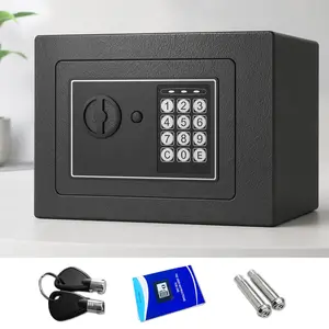 Digital Keypad Steel Safe with Electronic Security Lock, Money Safe for Cash, 2-Keys Backup for Home & Office Use, Digital Keypad Safe