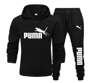 New autumn and winter men's pullover hoodie + pants 2-piece fashionable and trendy fitness jogging casual sportswear set