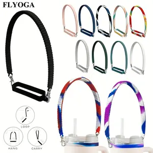 FLYOGA 1pc of Soft And Sturdy Water Bottle Strap - Silicone Carrying Rope for Water Bottles - Compatible with Most 8-40Oz Containers - Tumbler Accessories