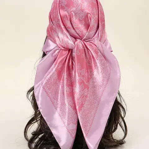 Women's Elegant Floral Print Satin Scarf, New Style Fashionable Soft Comfortable Shawl for Daily Wear, Casual Versatile Headscarf for Women, Decorative Scarf for Hair, Elegant Printed Scarf