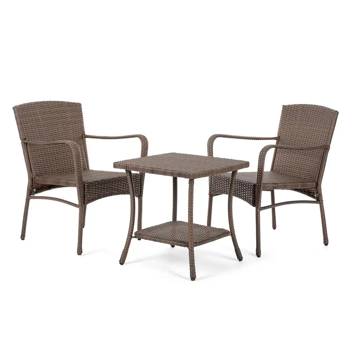 CTE Trading CTE1616SET3 3-Piece Outdoor Patio Starter Set, All-Weather Resin, Tough Construction, All-Weather Resin Outdoor Furniture Sets, Tough Outdoor Furniture Sets