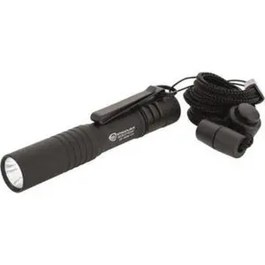 Streamlight Mini Flashlight - White LED Bulb, 45 Lumens, Black Aluminum Body, 1 AAA Alkaline Battery Included (Model 66318)