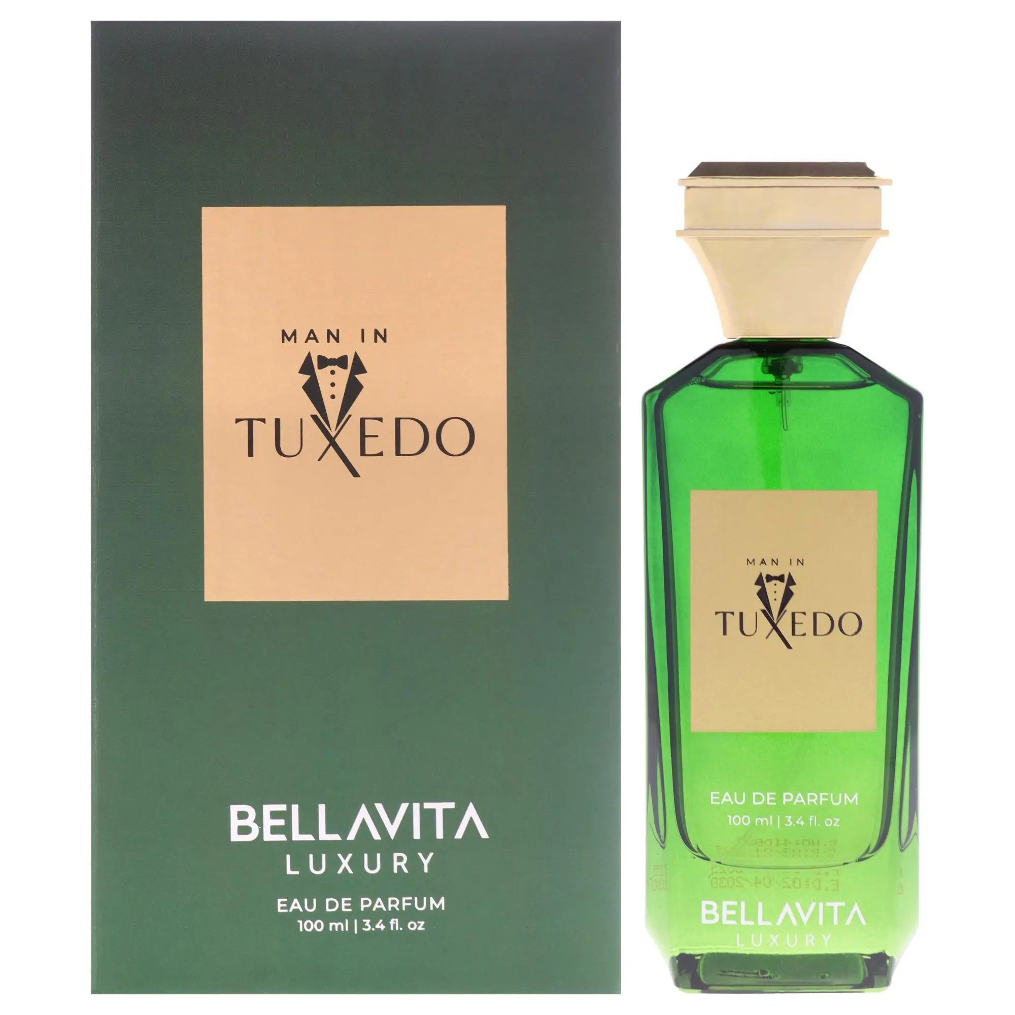 Bellavita Luxury Collection Man In Tuxedo EDP Spray for Men, 3.4 oz Single Bottle