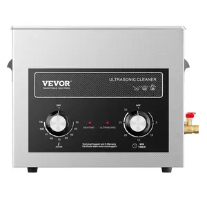 VEVOR Ultrasonic Cleaner with Heater and Timer, Digital Sonic Cavitation Machine, 240W 10L Stainless Steel Jewelry Cleaner for Professional Tool Watch Glasses Retainer Denture Coin Cleaning