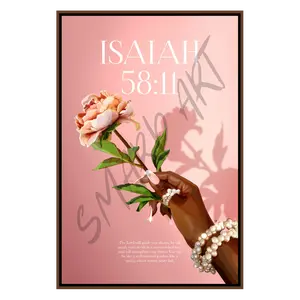 Isaiah 58:11 - Smard Black Wall Art Print/ Canvas for Home /Office Decor