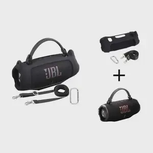 For JBL Charge 6 Waterproof Portable Bluetooth Speaker Silicone Case,Soft Protective Sleeve Cover with Shoulder Strap for JBL Charge 6 Speaker，This product comes with a protective case and a speaker.  Outdoor speaker