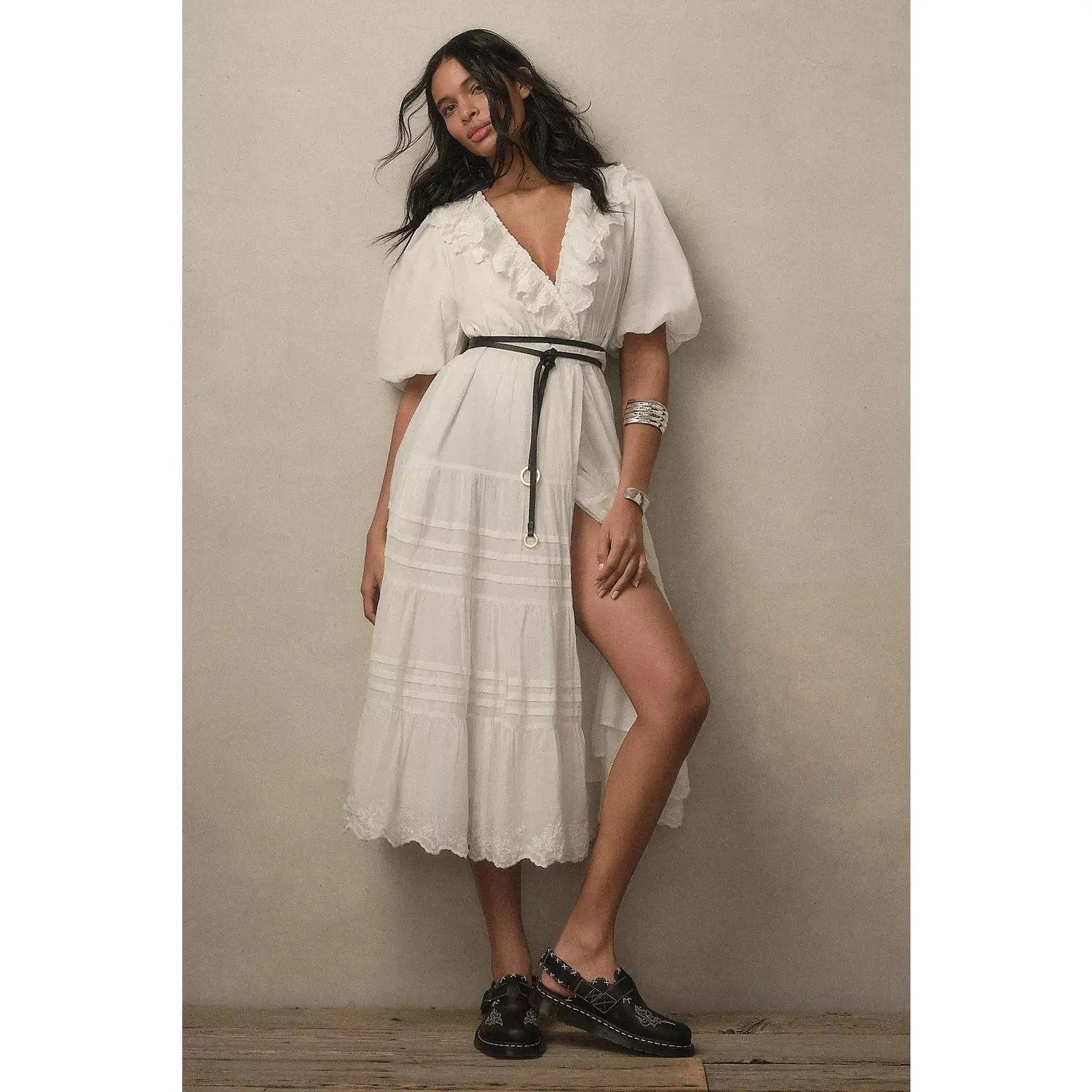 Anthropologie Love The Label ShortSleeve Ruffled Tiered Wrap Maxi Dress XL - TikTok Shop Anthropologie Love The Label ShortSleeve Ruffled Tiered Wrap Maxi Dress XL - TikTok Shop