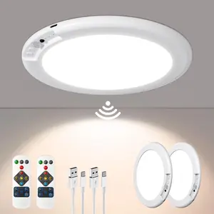 Smart LED Ceiling Light Motion Sensor, Remote Control Dimmable Ceiling Lamp 3 Color Modes, Modern Flush Mount Light for Bedroom Kitchen Living Room