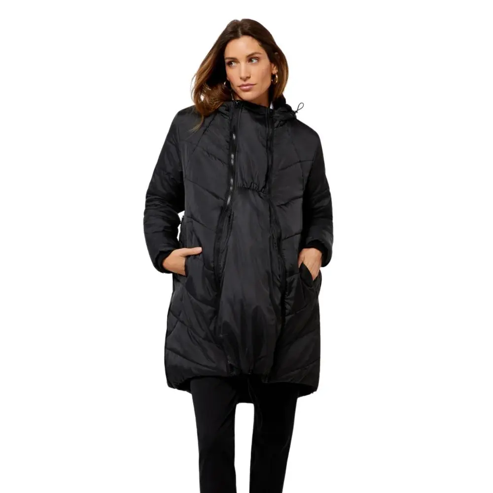 Modern Eternity Harper 3 in 1 Maternity Coat Cocoon Mid Thigh