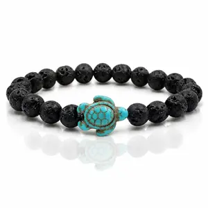 Lava Stone Chakra Diffuser Bracelet with Optional Essential Oils