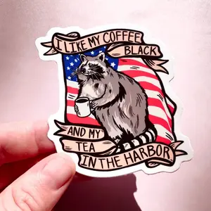 Raccoon Sticker, American Meme Funny Decal Veteran, Stickers for Water Bottles, Laptops, Books, etc. Decor Decorative