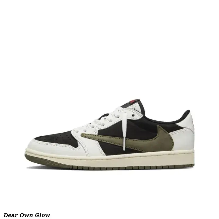 Off White Black Retro Low Top Sneakers with thicker premium leather, bolder olive reversed side patch, softer cushion pad for stronger impact absorption, grippier rubber sole for warmer commute & edgier street looks with full original shoe box