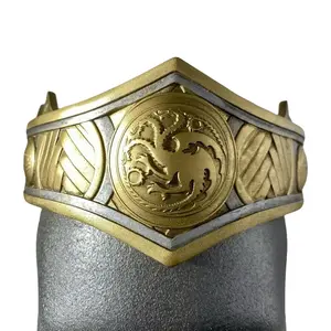 House of the Dragon Inspired King Viserys/Queen Rhaenyra Crown, Gold and Silver Resin 3D Printed Fantasy Crown Cosplay