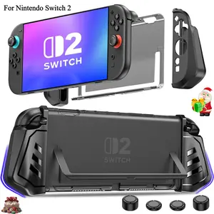 Grip Case for Nintendo Switch 2,Split Protective Case with Non-Slip Ergonomic Grip/Switch Mounts, Switch 2 Console Accessories