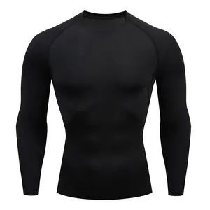 Solid-Color Athletic Compression Base Layer — Colorful, Long-Sleeve, Quick-Drying, Stretchy, Breathable, Sweat-Wicking Training Top for Running, Basketball, and Soccer