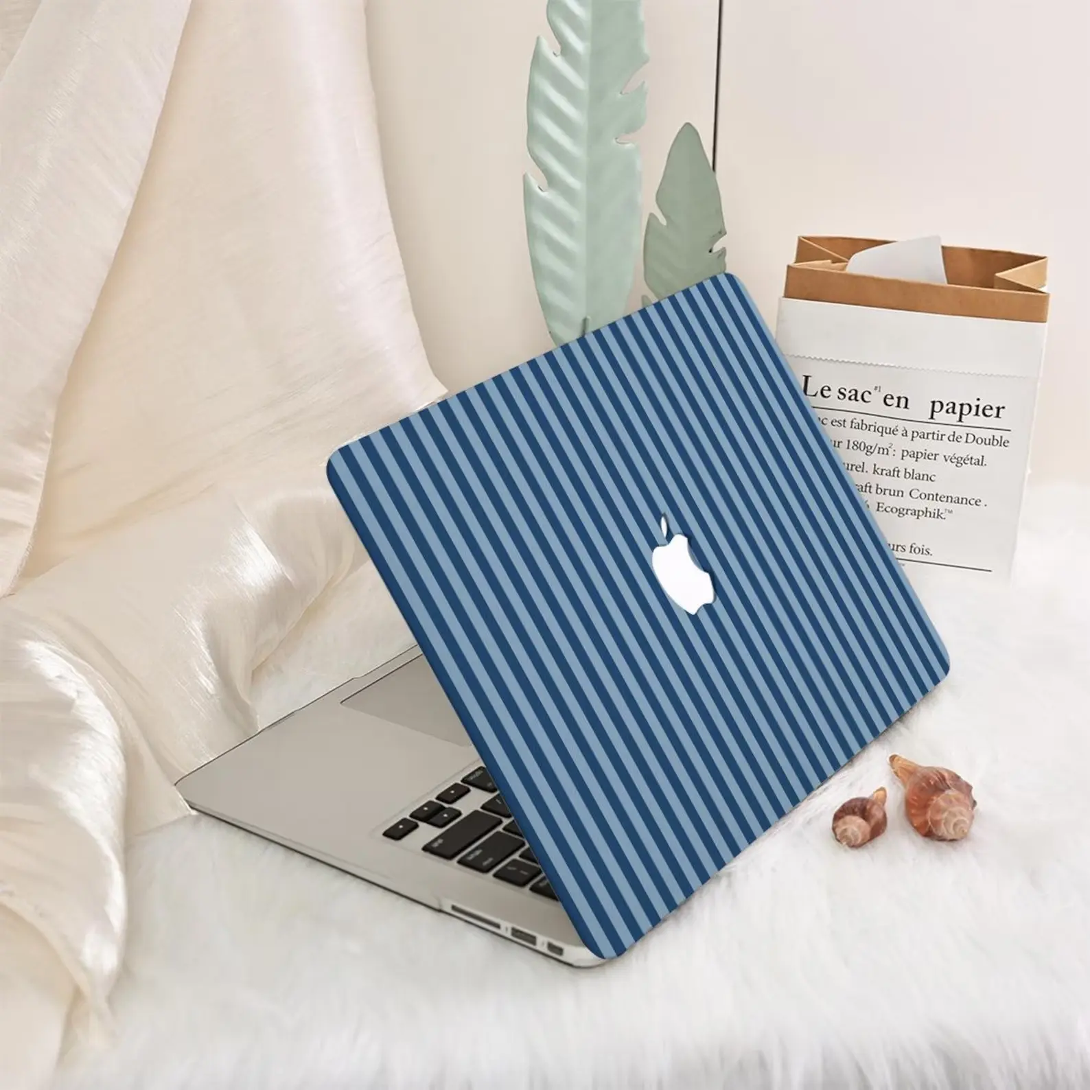 Navy Stripe Cover MacBook Case for MacBook Air 15 13, MacBook Pro 16 14 13 Inch,  MacBook Protective Case Cover