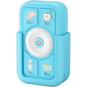P-SO069   Timer for Kids Brushing: 2 Minutes Teeth Brush 20 Seconds Hand Washing 5 Min Toilet 15 Min Shower, Time Management Tool for Children - Blue Kitchen Utensils