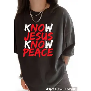 Lightweight Cotton Christian Peace Tee – Unisex Casual Fit, 180g Fabric