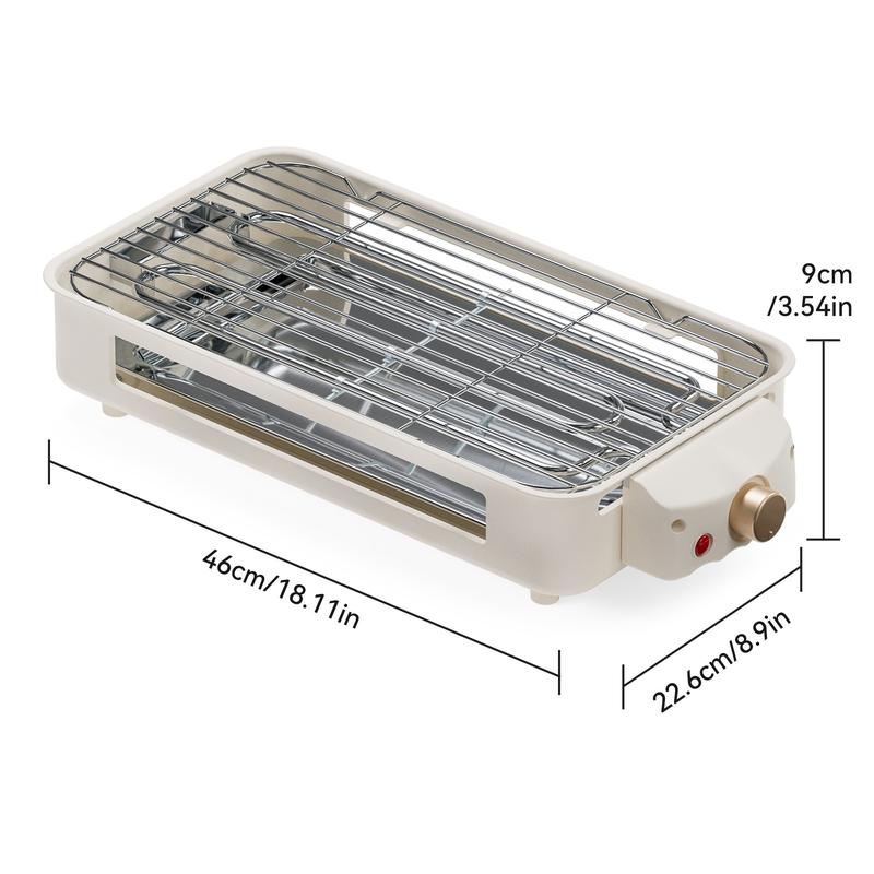 TANLOOK 1500W Electric Korean BBQ indoor Grill – Smokeless Non-Stick Grill with Removable Plates & Temp Control, Compact All-Purpose Tabletop Griddle, with Clip & Brush TANLOOK 1500W Electric Korean BBQ indoor Grill – Smokeless Non-Stick Grill with Removable Plates & Temp Control, Compact All-Purpose Tabletop Griddle, with Clip & Brush