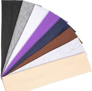 8PCS Headbands for Women, Non-Slip Elastic Hair Bands, Soft Stretchy Cotton Workout Headbands for Yoga, Running, Sports & Daily Wear