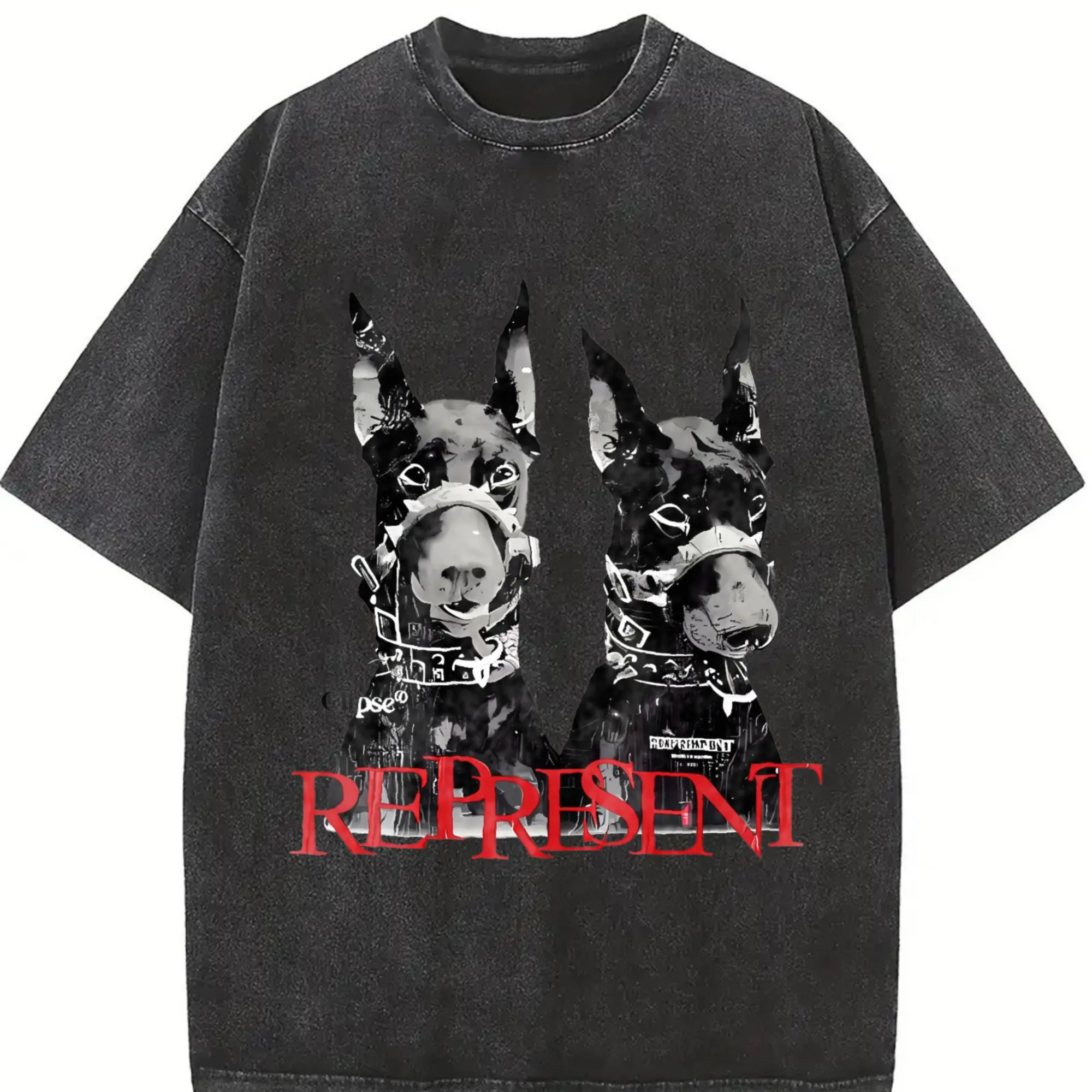 Men's Vintage Washed Doberman Represent Print Tank Top, Streetwear Sleeveless Muscle Tee, Y2K Dog Graphic Gym Shirt