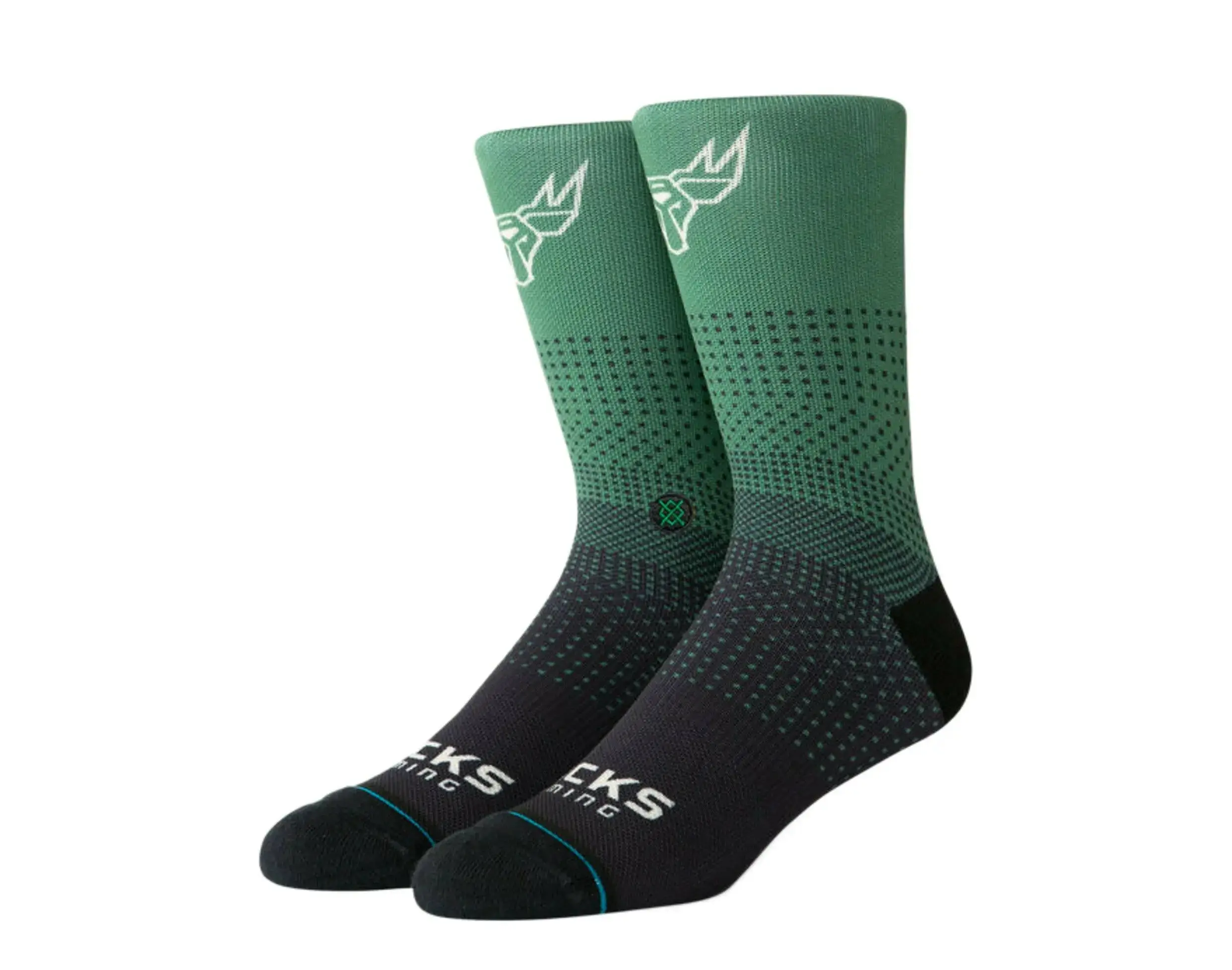 Stance Bucks Gaming 2K Crew Socks in Green/Black | Men's