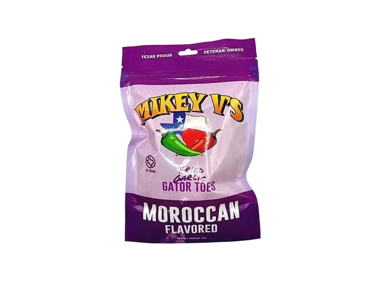 Mikey V’s Moroccan “Gator Toes” – Deep-Fried Garlic Snacks, Crunchy Garlic Bites, 3.9 oz Bag