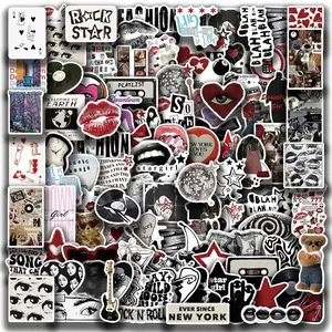 100Pcs Aesthetic Downtown Girls Stickers Pack Cool Trendy Y2K Sticker for Water Bottle Funny Waterproof Decals for Teens Adults Vinyl Stickers for Laptop Skateboard Party Supplies (Downtown)