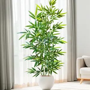 100-180-240 cm / 94.48 inches. Fake indoor plants, Artificial green bamboo leaves, simulated branches, suitable for home, hotel, and commercial decoration.