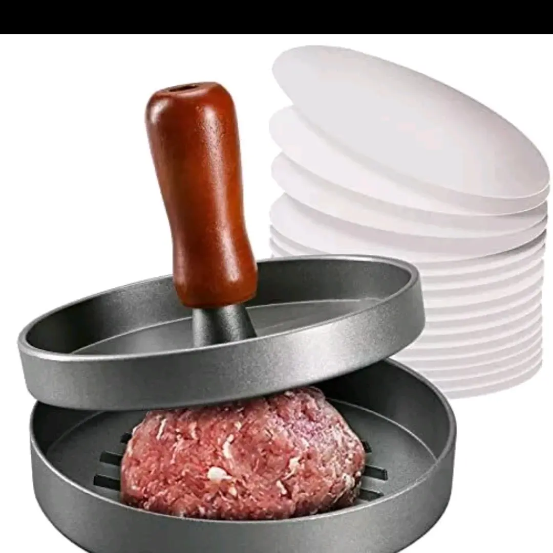 Set, Burger Press Hamburger Patty Paper, Non-Stick Meat Press Set And Meat Separation Paper, Kitchen Gadgets, Kitchen Accessories