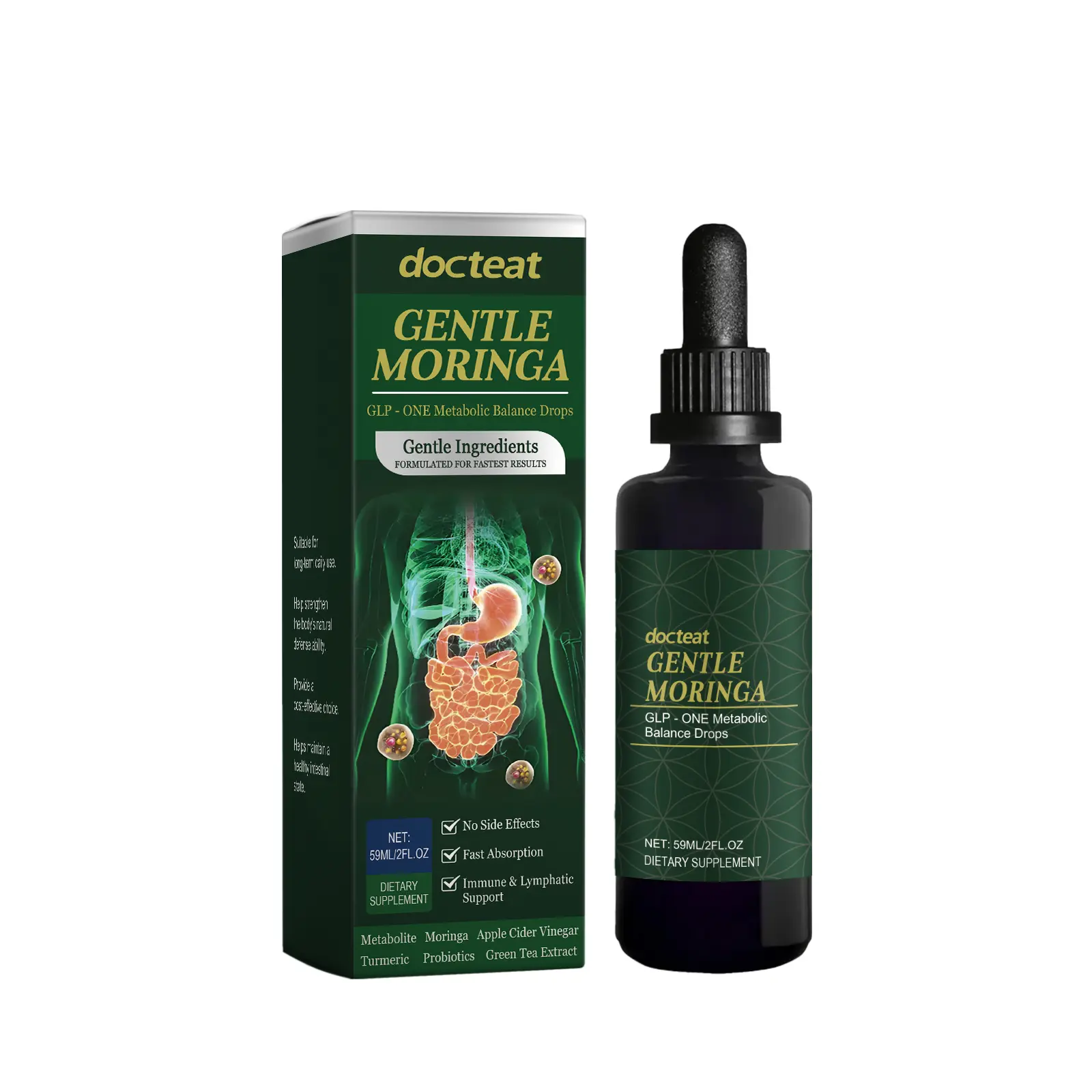 Docteat Natural Herbal Supplement for Digestive Support and Mental Clarity  Plant Based Energy Booster Gentle Wellness Formula for Gut Health Focus