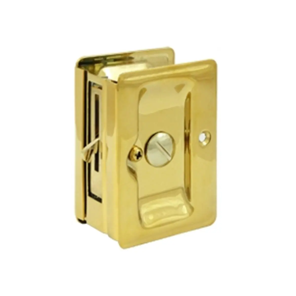 212 MAIN Heavy-Duty Adjustable Solid Brass Privacy Pocket Lock - Pocket Type, 3.25x2.25 in., Corrosion-Proof, Weather-Proof, Lifetime Finish, Mounting Hardware for Motorcycle Security