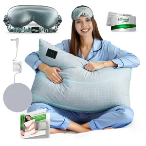 EcoHeal Earthing Grounding Pillowcase & Sleep Mask Set Silver 100% Conductive 12% Silver Fiber 4% Silk 84% Organic Cotton for King & Queen Size Beds Breathable Sheets