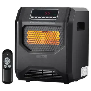 VEVOR Infrared Heater, 1500W Oscillation Electric Space Heater, Patio Heater w/ 2 Speeds, Outdoor/Outdoor for Bedroom, Studio, Porch, Dining Room, Studio, Stand, 31.5 in L, BlackVEVOR Super Brand Day