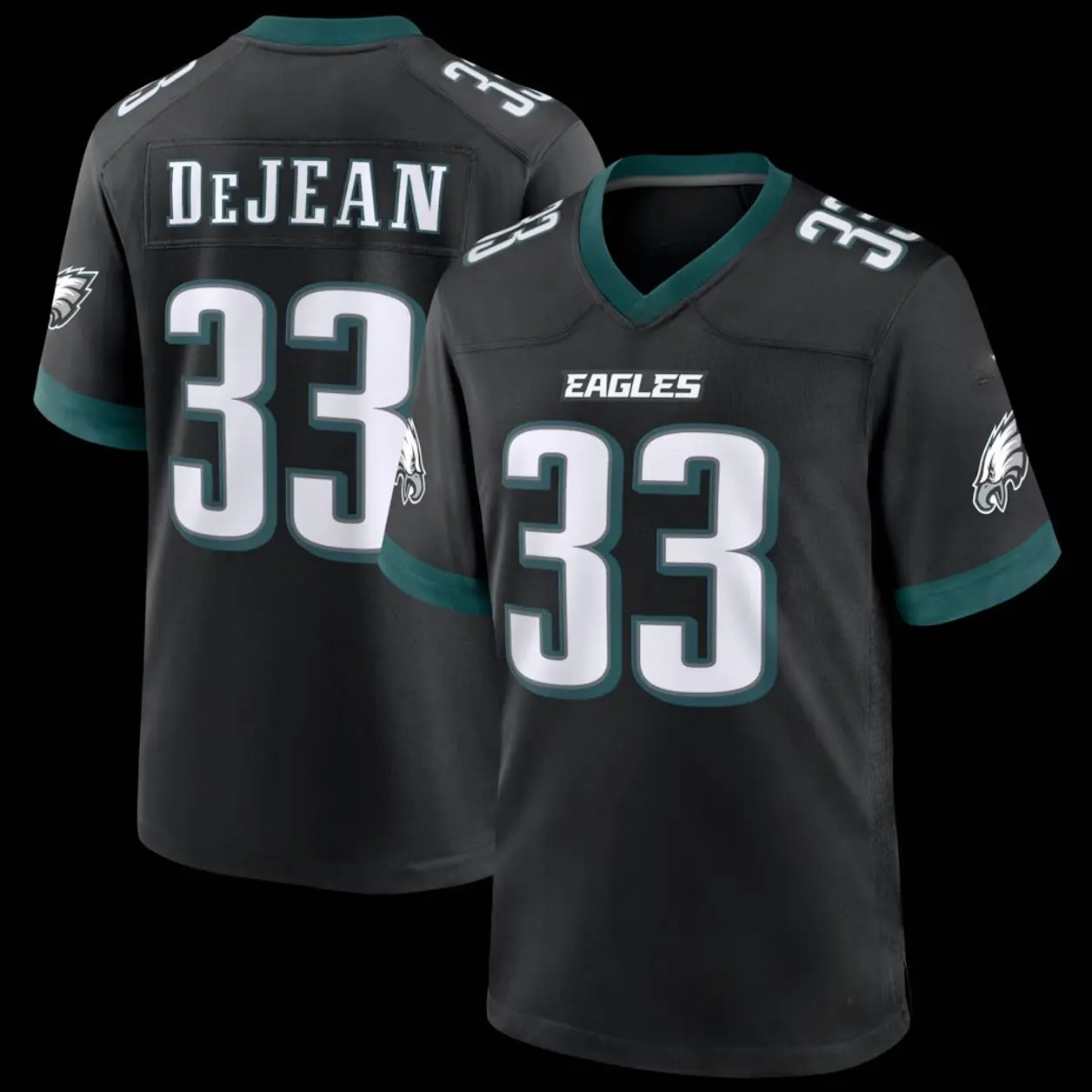 Unisex Football inspired by DeJean 33 Philadelphia Alternate Game Jersey - Black