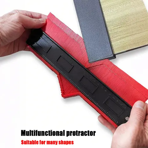 PRO Contour Gauge Ruler Protractor - 10 in Portable Measuring Tool with Lock, Precision Cuts Shape Copier for Flooring, DIY Projects, No Measuring Errors