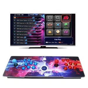 Saga DX Preloaded With 516 Vertical + 3000 Horizontal games, 3 Sided Cocktails, Box Arcade Game Console, Precision LED Push button 8 Way Joysitck USB Trackball,1280X720, 4P/3D Games