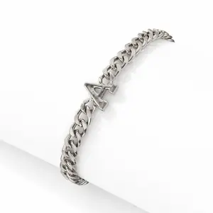 Men’s Metal Letter Chain Bracelet – Clean & Stylish