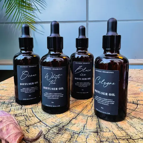 2oz Vanillin-Free, Phthalate-Free Aromatic Herbal Scented Oils - Diffuser Bottle Scented Oils, Natural Room Scent, Home & Car Diffuser Refill, Pure Space Revitalizer for Calm Living