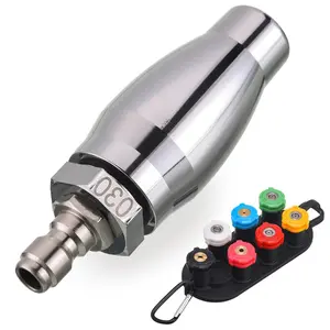 JOEJET Car High Pressure Cleaning Turbine Nozzle, Car Cleaning Kit, High Pressure Car Wash Nozzle with 1/4" Quick Connect, 7 Nozzle Tips with Nozzle Holder, Maximum Pressure 3000PSI, Car Wash Accessories For Car Washing