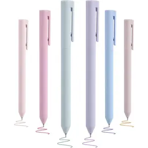 6 count Colored Gel Pens, Pastel Ink Colors, Quick Dry Ink Pen Fine Point 0.5mm Smooth Writing for School Supplies Journaling Notetaking Stationery