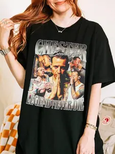 [Sale Up To 30%] Chester Bennington- Legend never di.e T-Shirt Merchandise for Men and Women, Vintage Oversized