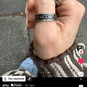 Cocktail Fork Ring with Intricate Scroll